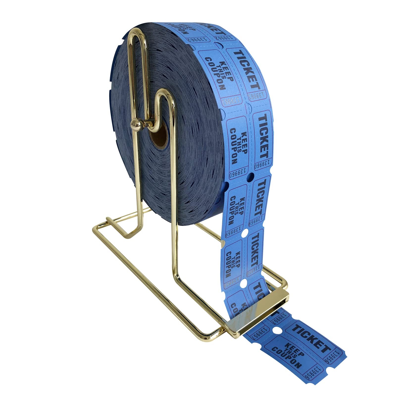 Deluxe Brass Plated Raffle Ticket Dispenser Single Double Roll Holder
