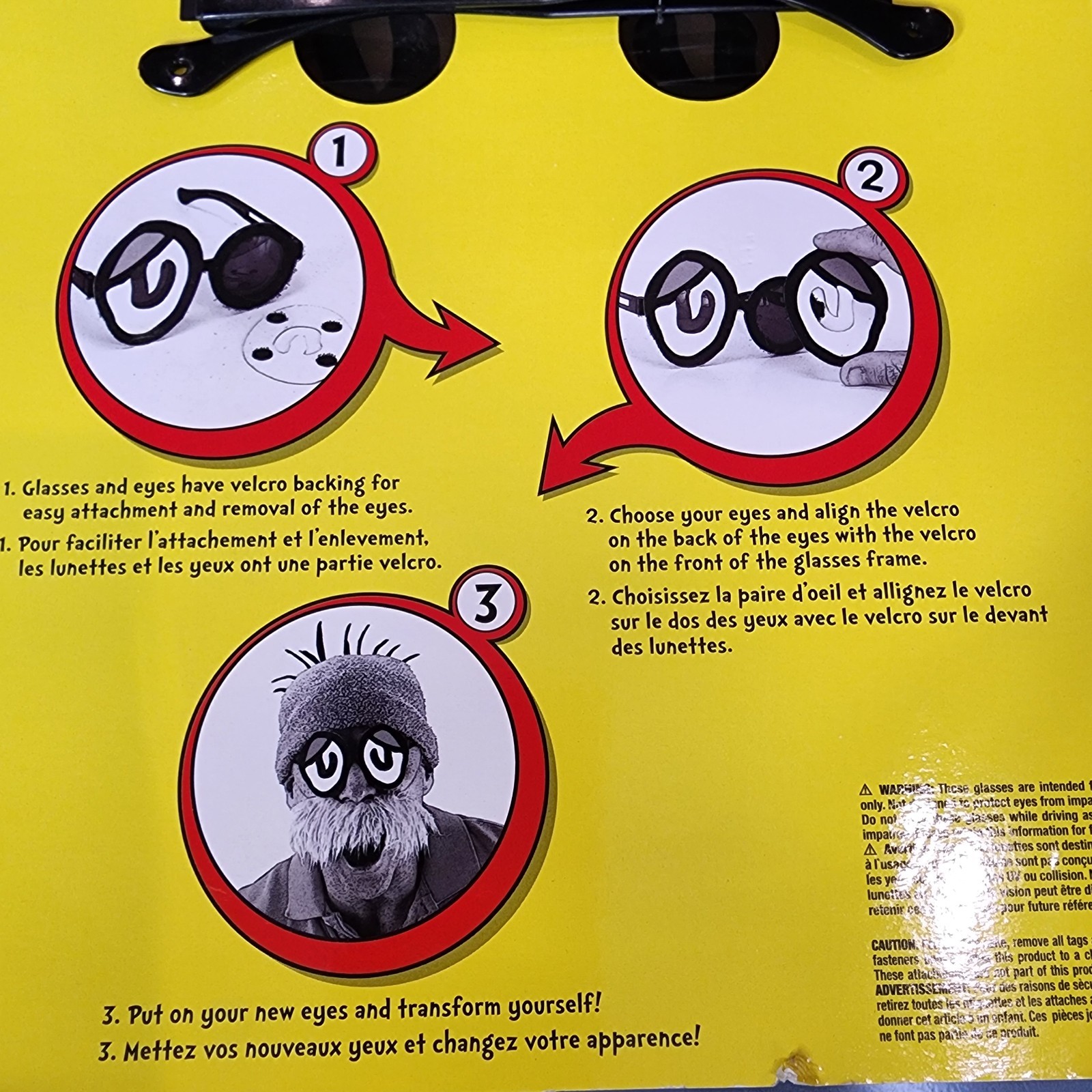 Dr. Seuss Cartoon Eyes Eye Glasses 4 Sets Interchangeable Eyes NEW