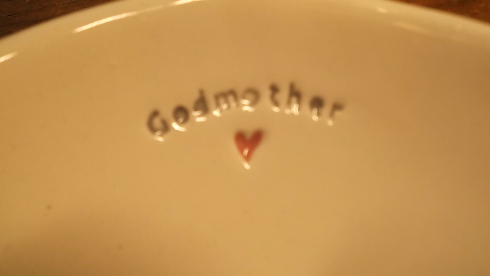 Godmother Gift Christening Heart Mini-Tray