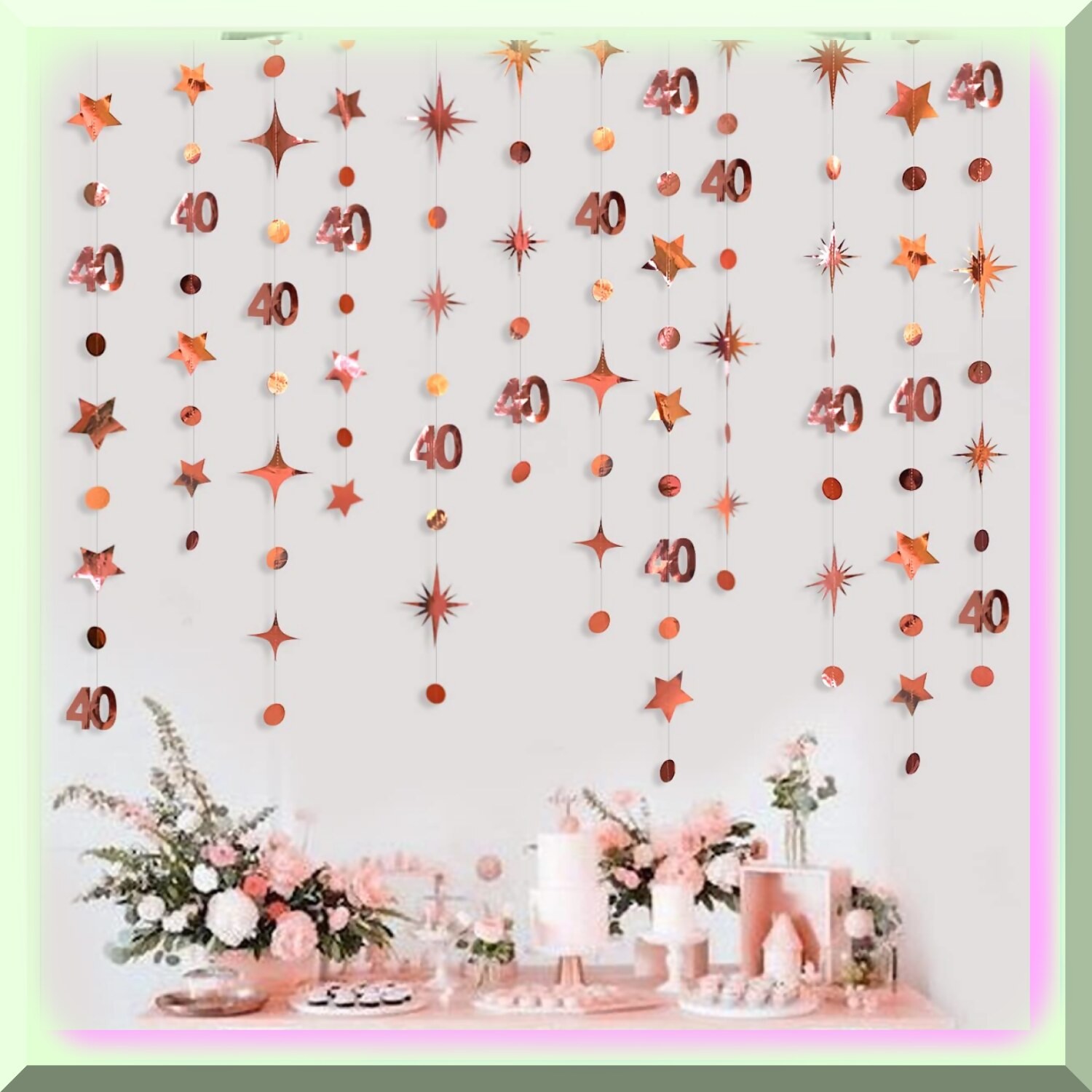 Rose Gold 40th Birthday Celebration Kit