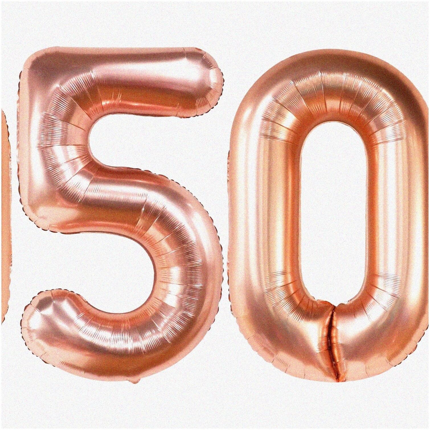 Rose Gold 50th Celebration Kit with Jumbo Number Balloon