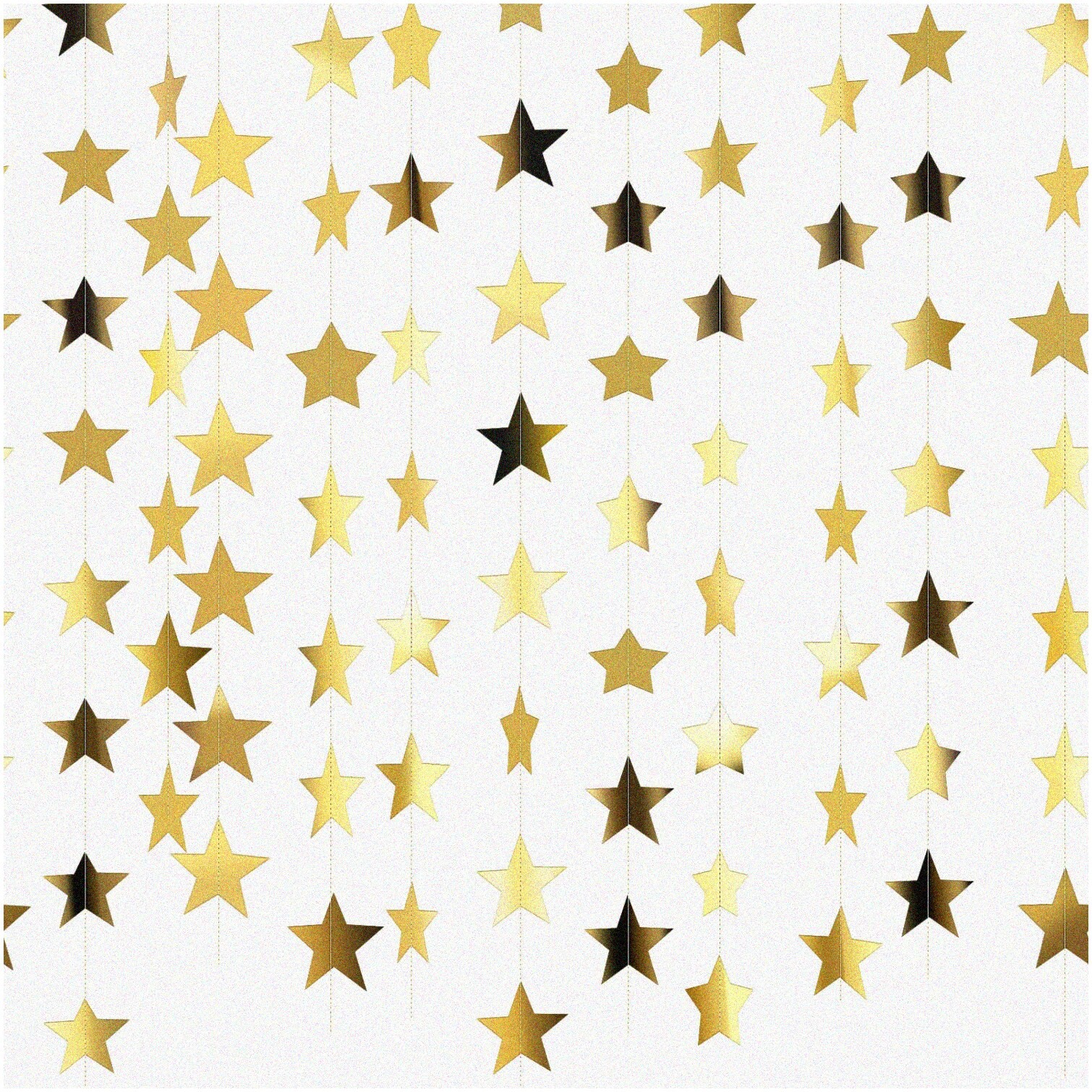 Star-Shaped Garland Banner 130ft for Celebrations