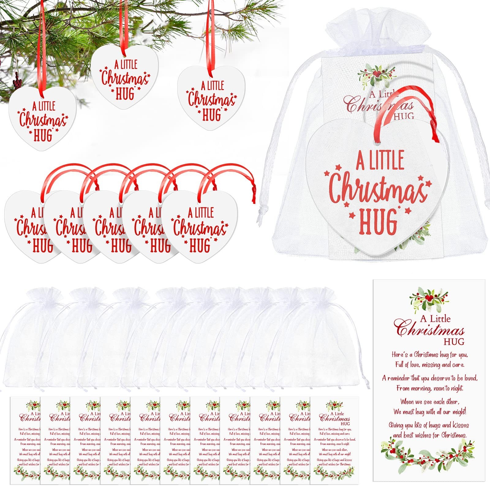 36 Pcs Christmas Ornaments Bulk Gifts Thank You Gifts for Coworker Employee A…
