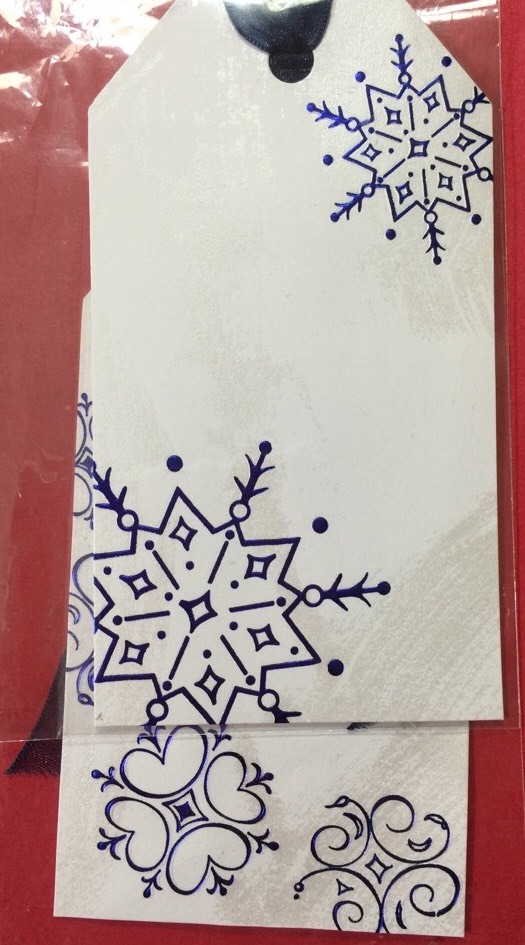 SNOWFLAKE Embossed Tags(2pc) Creative Imaginations•Christmas•Snow •Winter•Gifts•