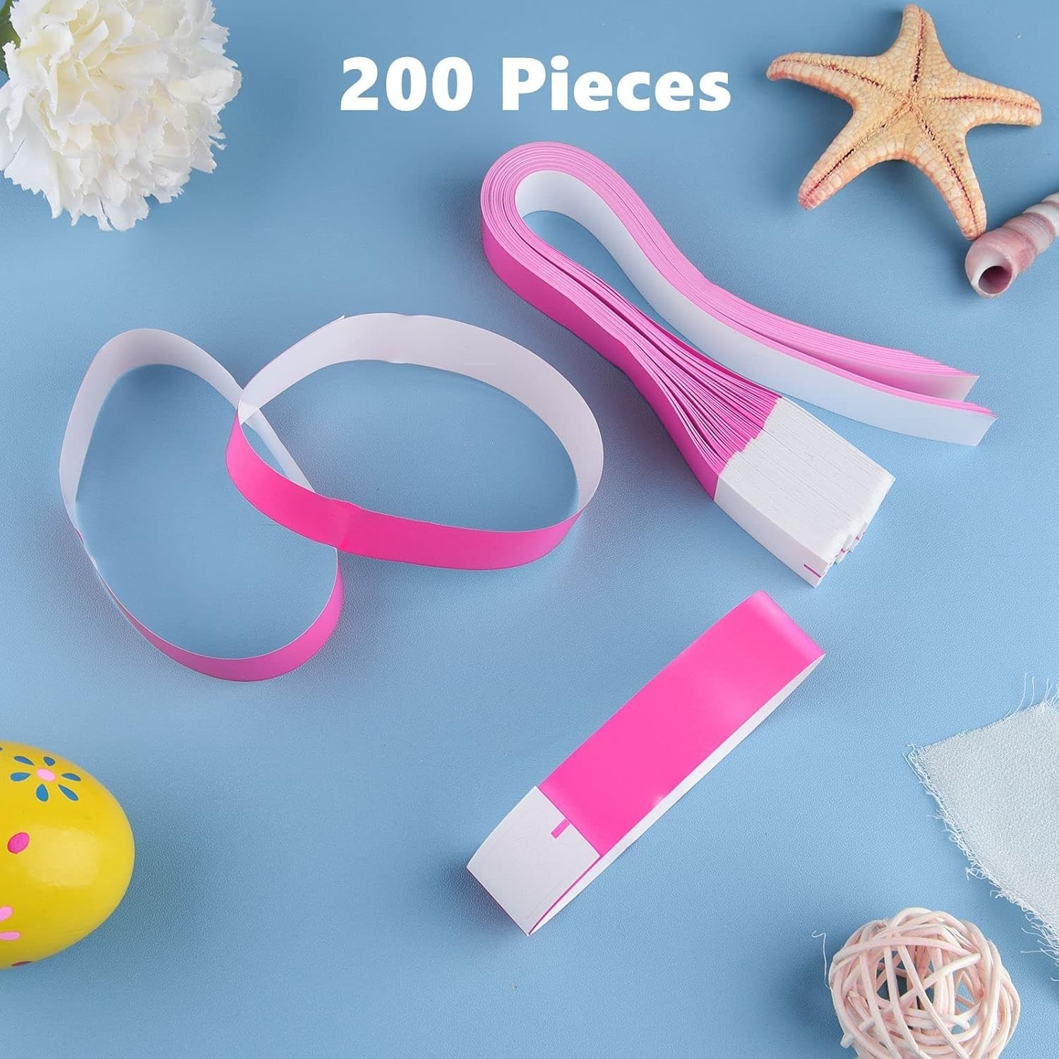 Paper Wristbands for Events 200 pcs Pink Party Wrist Bands Event Bracelets Ar…