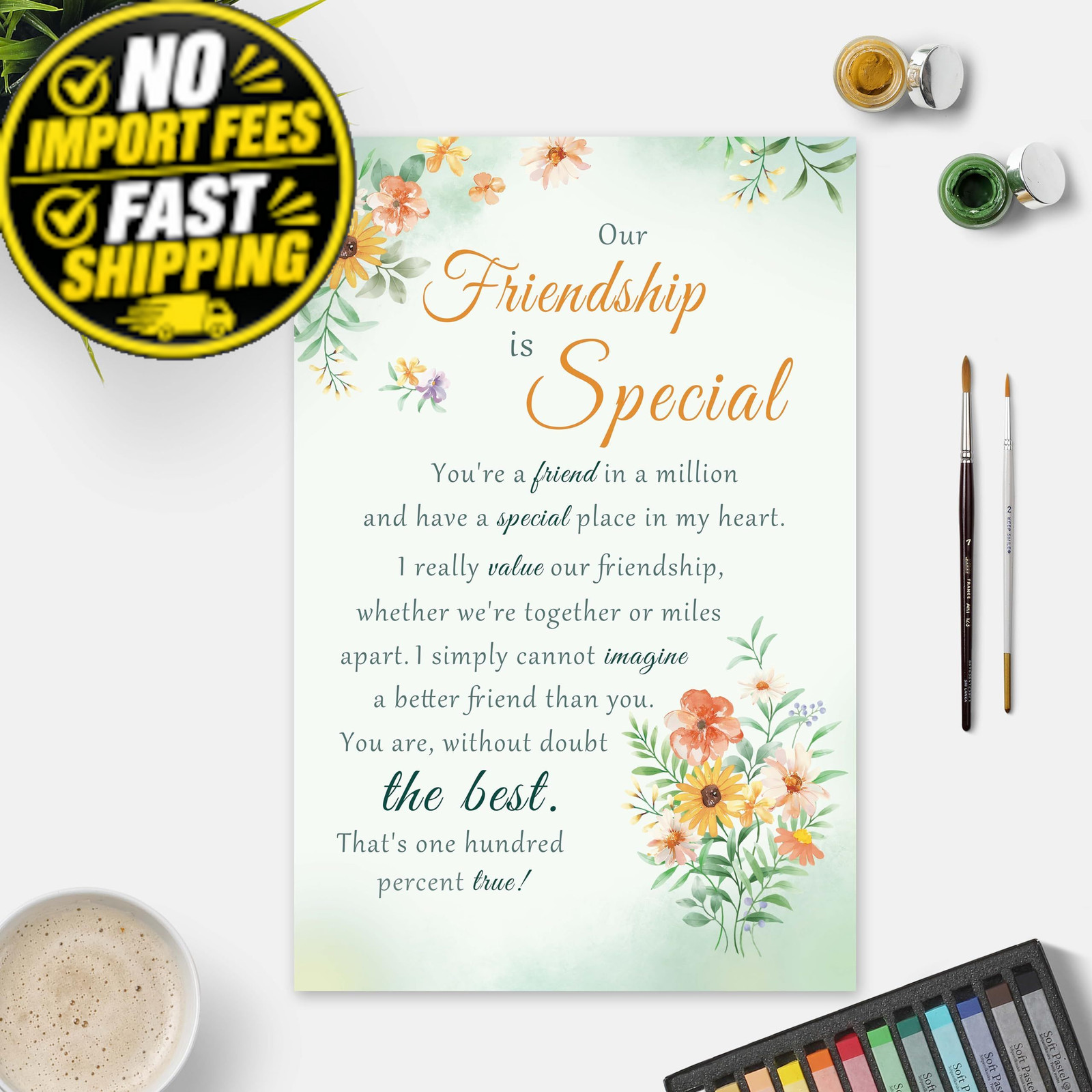 Bewoow Funny Best Friend Birthday Card for 8.1 x 5.3 inches, Special