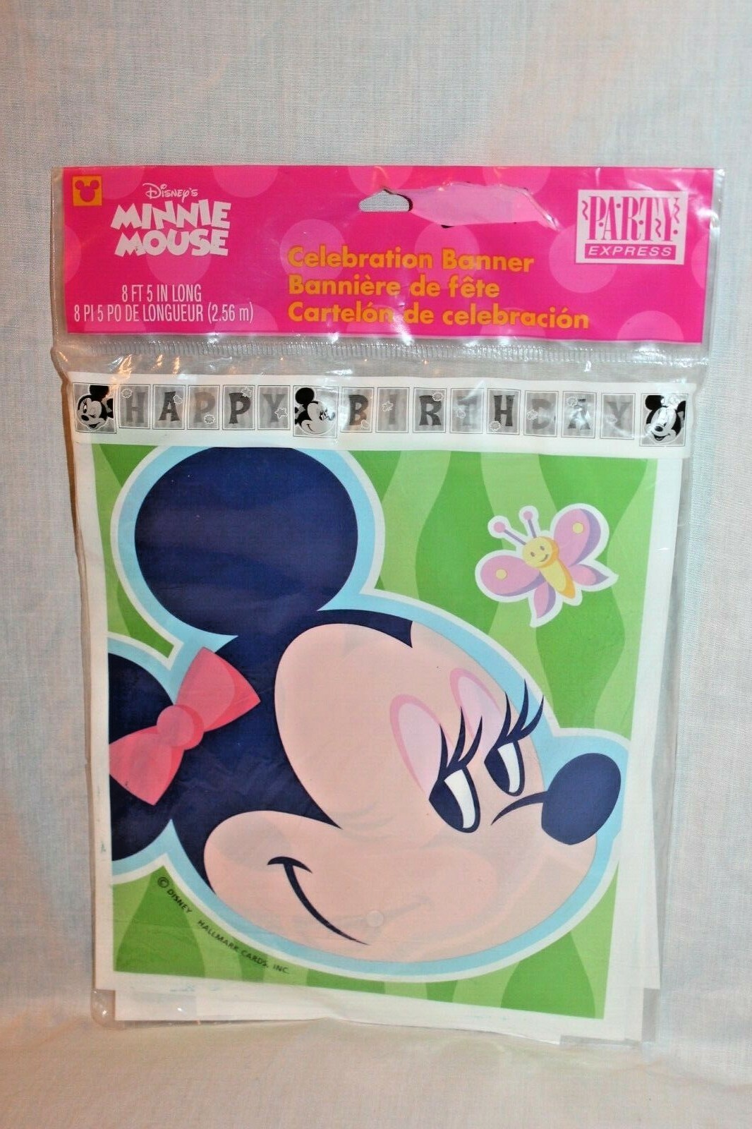 NEW IN PACKAGE MINNIE MOUSE BANNER 8′ 5″ LONG PARTY SUPPLIES
