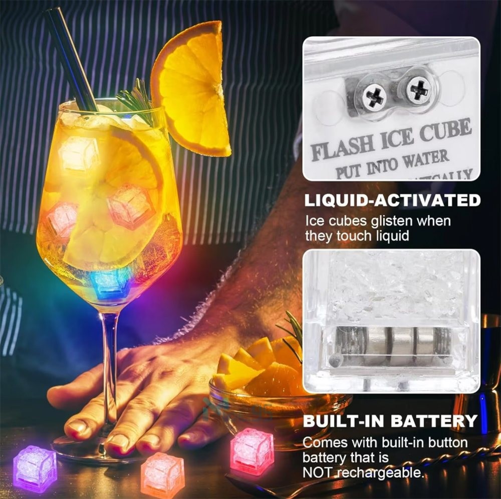 ICE CUBES LEDS light up 24 – 120 Multicolor & flash ,drinks parties lowest price
