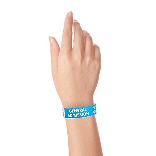 500 Blue General Admission Tyvek Wristbands for Events – ¾” 500 Count Blue Ga