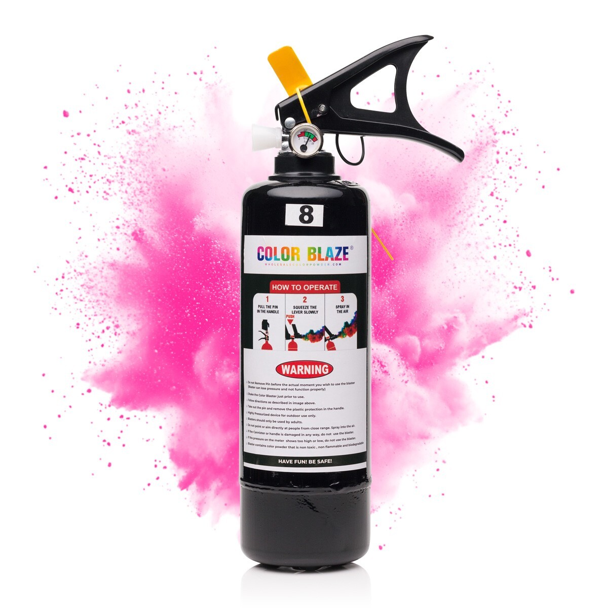 3lb Gender Reveal Blaster – 15×4″ – Gender Reveal Color Powder Blaster – Pink
