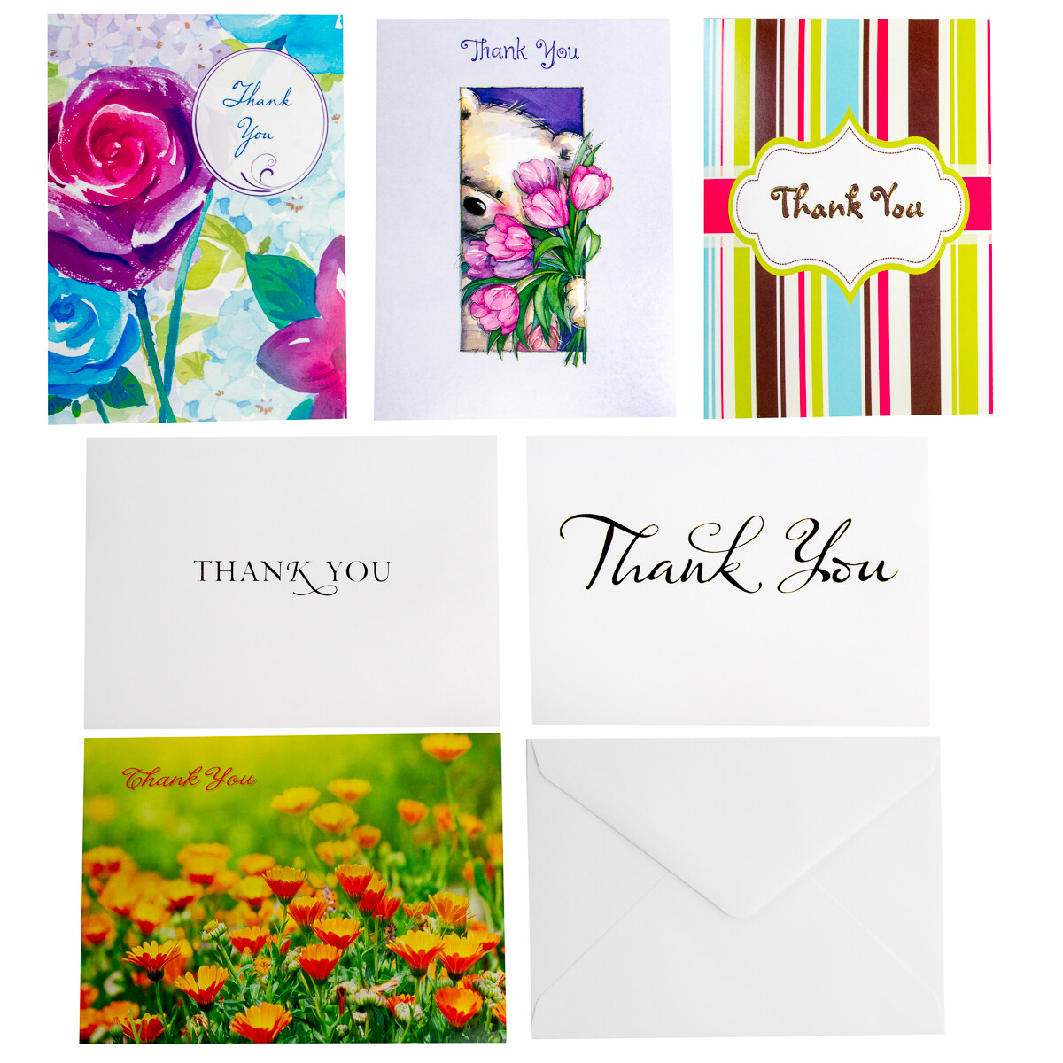 60ct Blank Thank You Gift Cards & Envelopes By Designer Greetings Assorted Notes