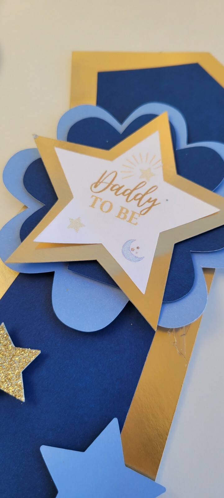 Mommy and daddy to-be baby shower corsage