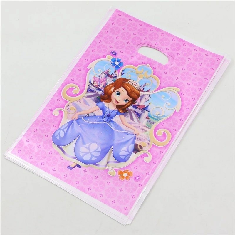 20 Pcs Set, Sofia the first Candy plastic bags Kids Birthday Party Supply