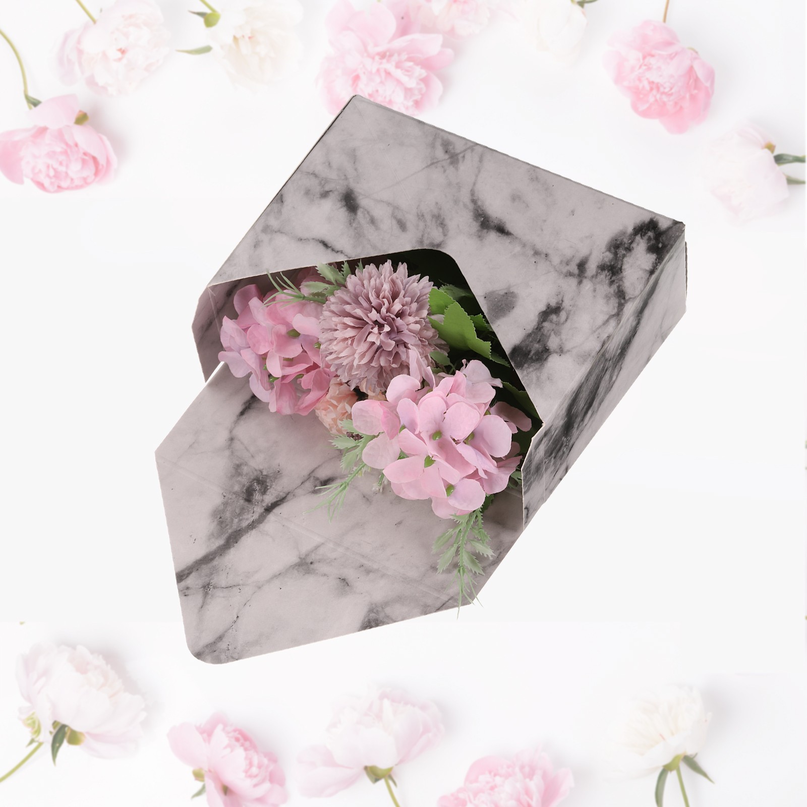 Paper Flower Gift Bags, 8 Pcs Paper Bouquet Flower Gift Bag, Black and White