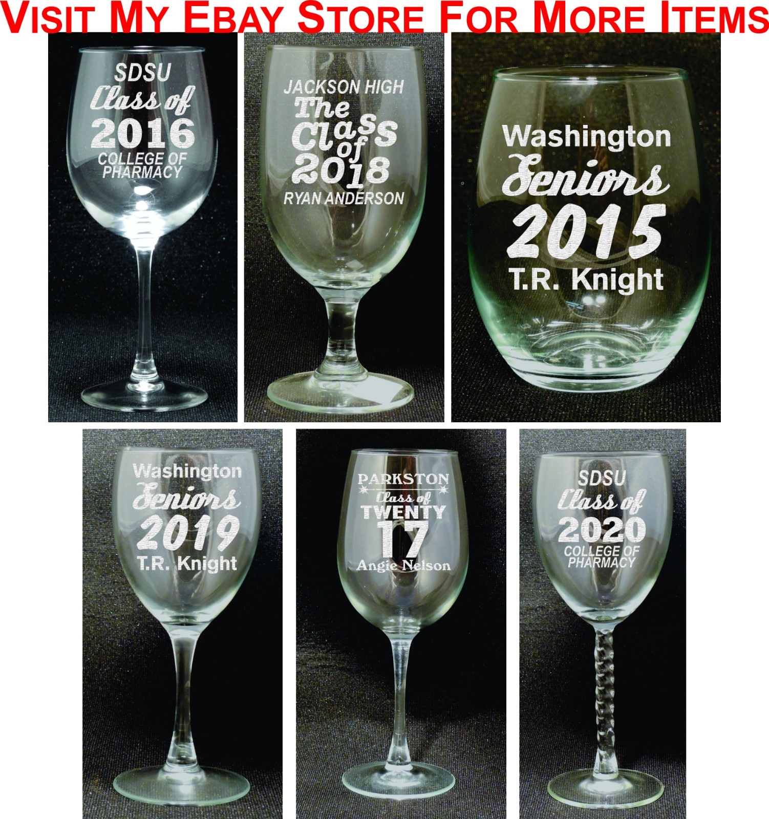 Personalized 20oz Graduation Glass Mug Graduate Class of 2020 Gift Custom Steins