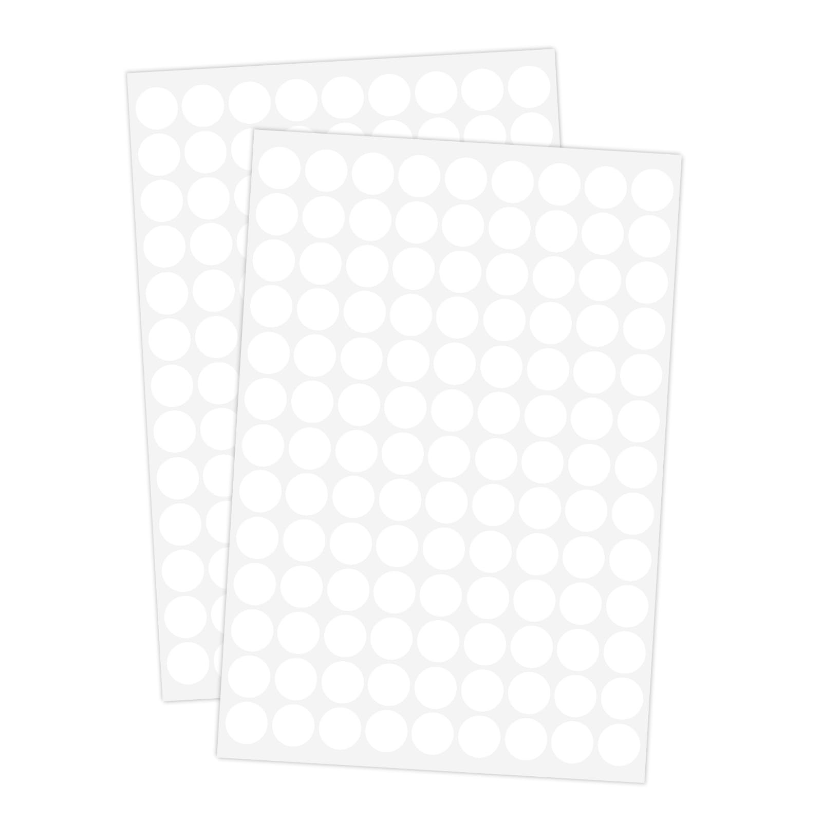 2340 PCS Circle Dot Stickers 1/2″ Round Yard Garage Sale Price 1/2 INCH White