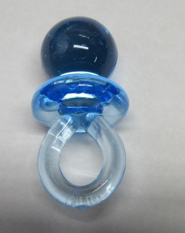 Lot of 288 Blue Miniature 1-1/2″ Acrylic Plastic Pacifiers Baby Shower Decor