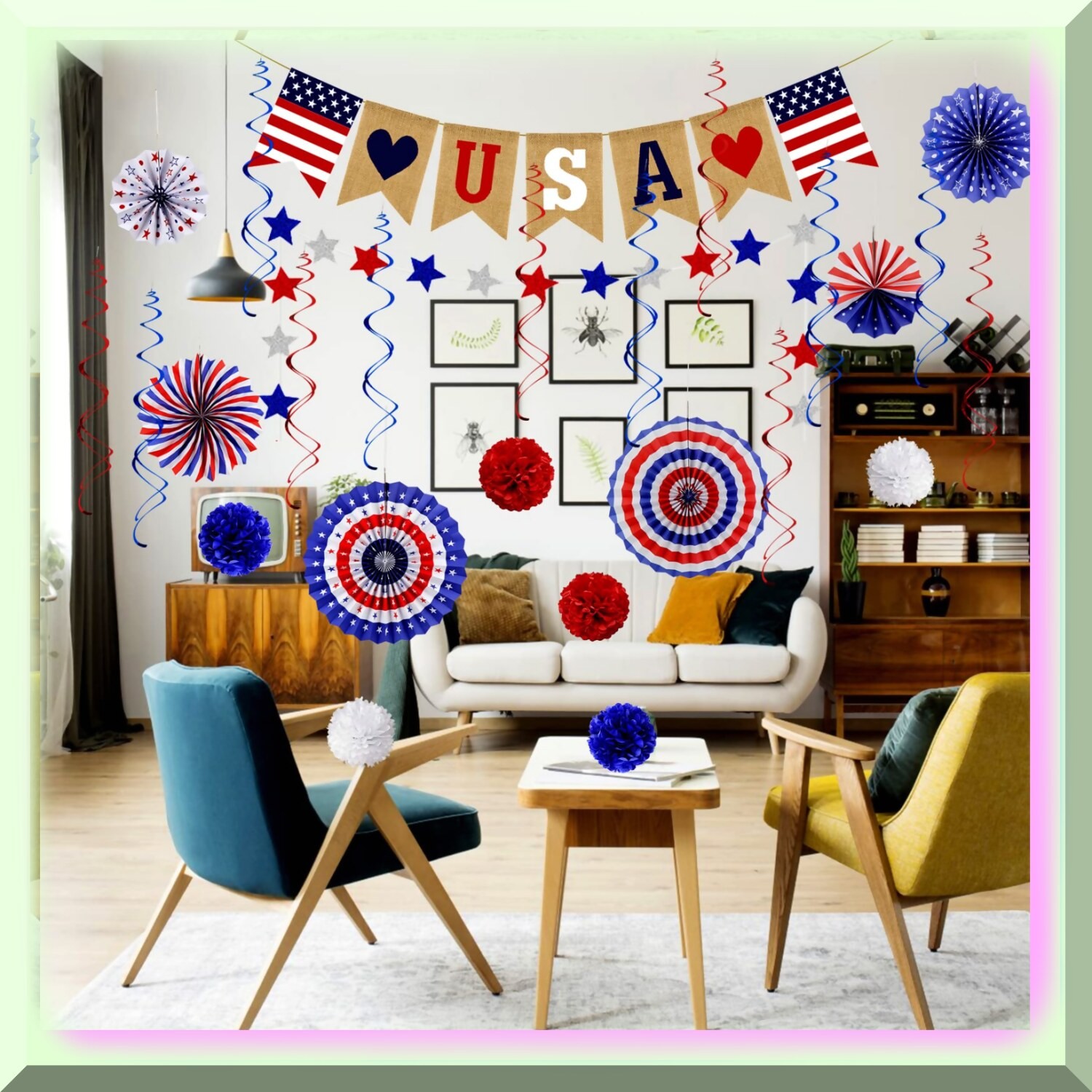 Patriotic Celebration Kit 26 Pieces Decorations