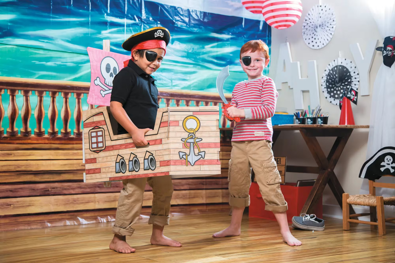 Design-A-Room Pirate Ocean Backdrop, Party Decor, 1 Piece