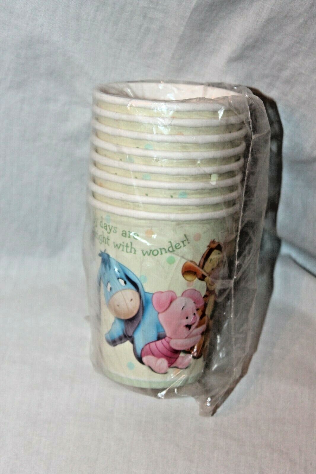 NEW IN PACKAGE WINNIE THE POOH BABY 8 PAPER CUPS PARTY SUPPLIES