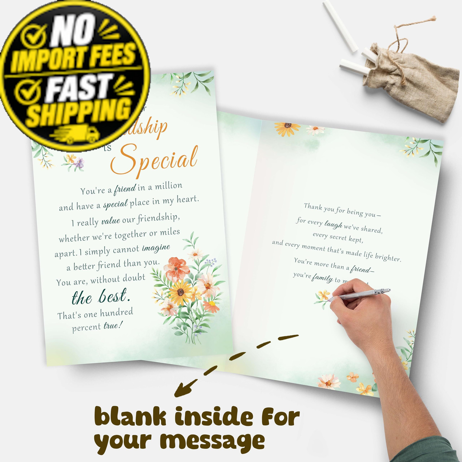 Bewoow Funny Best Friend Birthday Card for 8.1 x 5.3 inches, Special