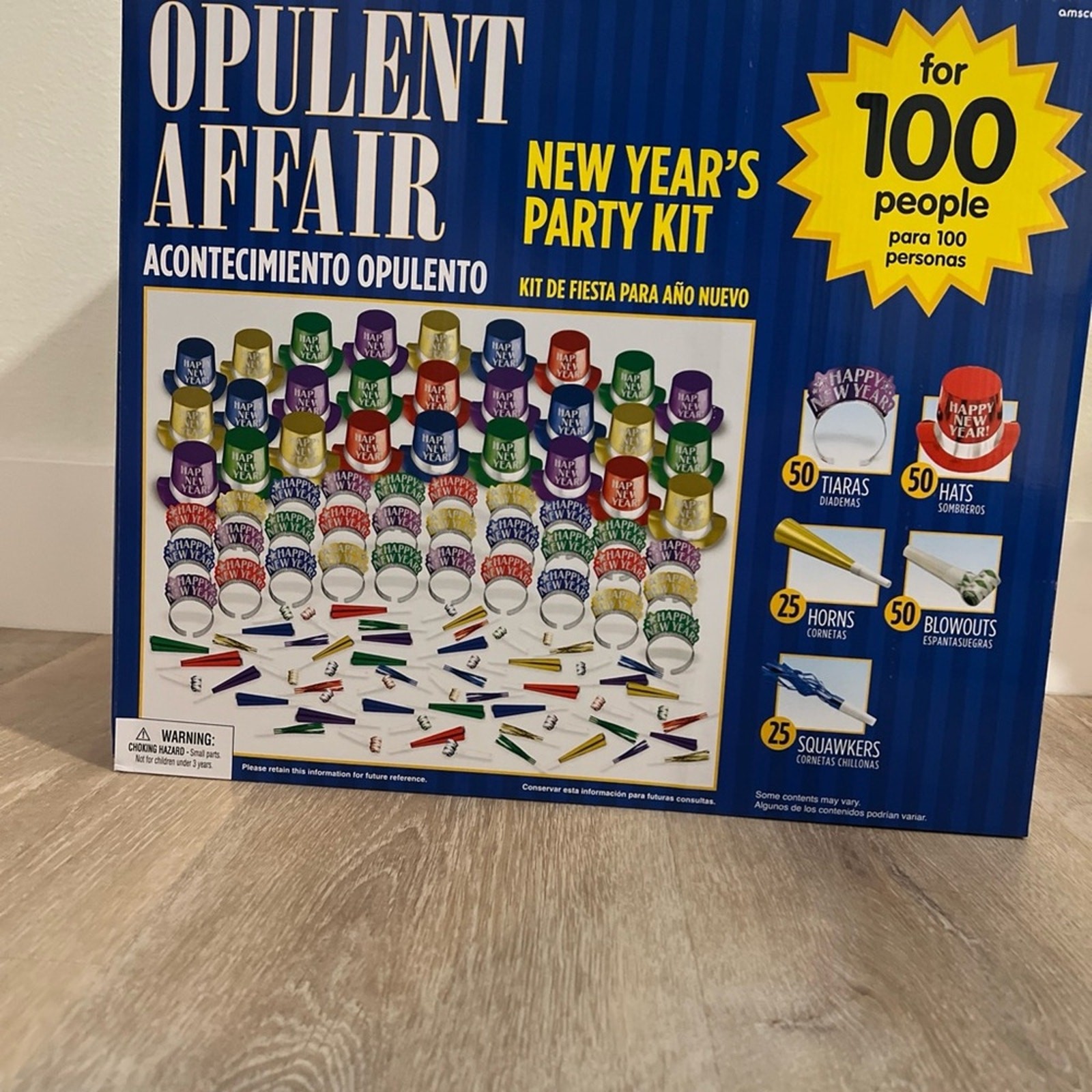 NIB Amscan Opulent Affair New Year’s Party Kit for 100 People – Multicolor