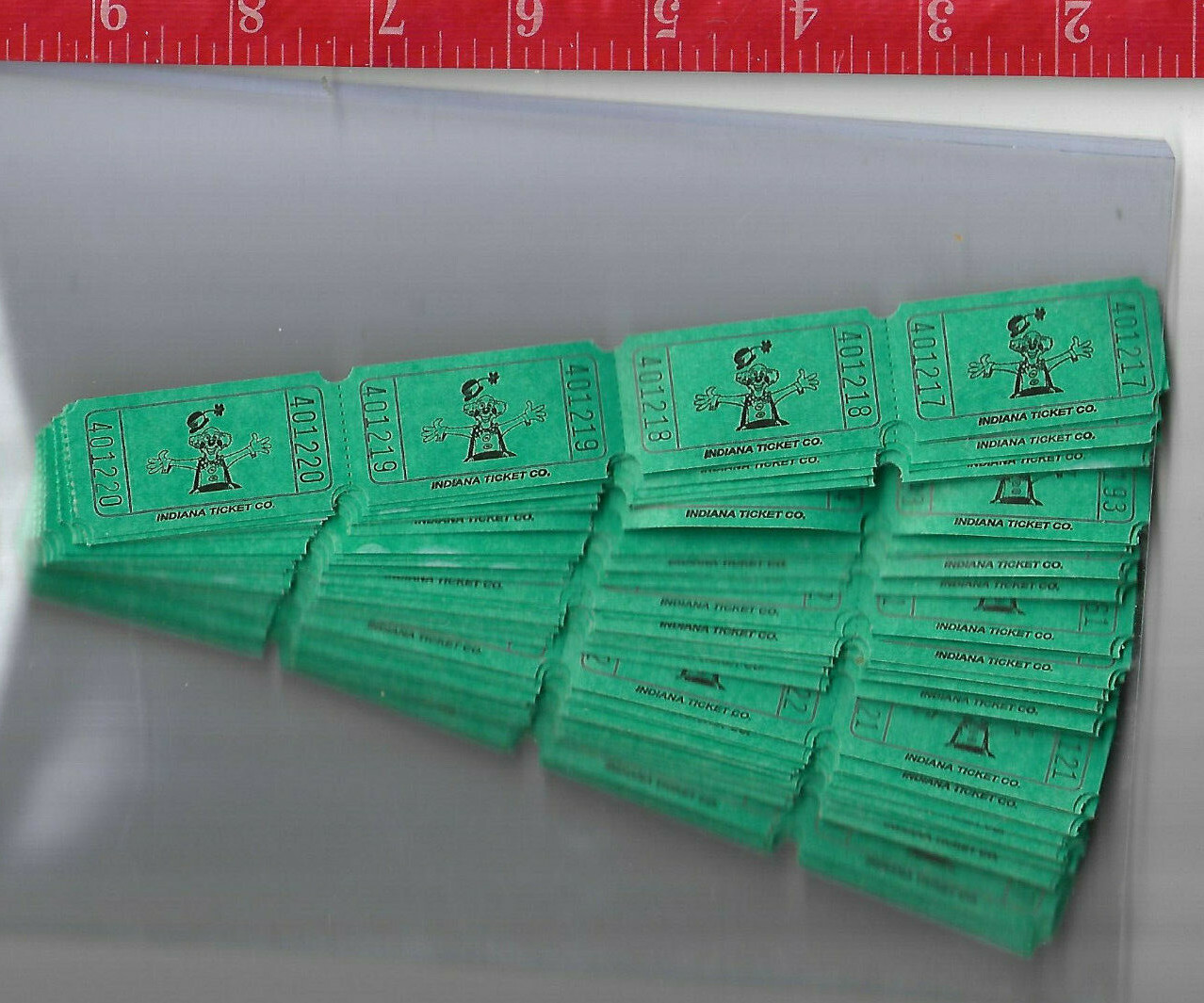 lot 100 scrapbook tickets altered art circus clown Indiana Ticket Company