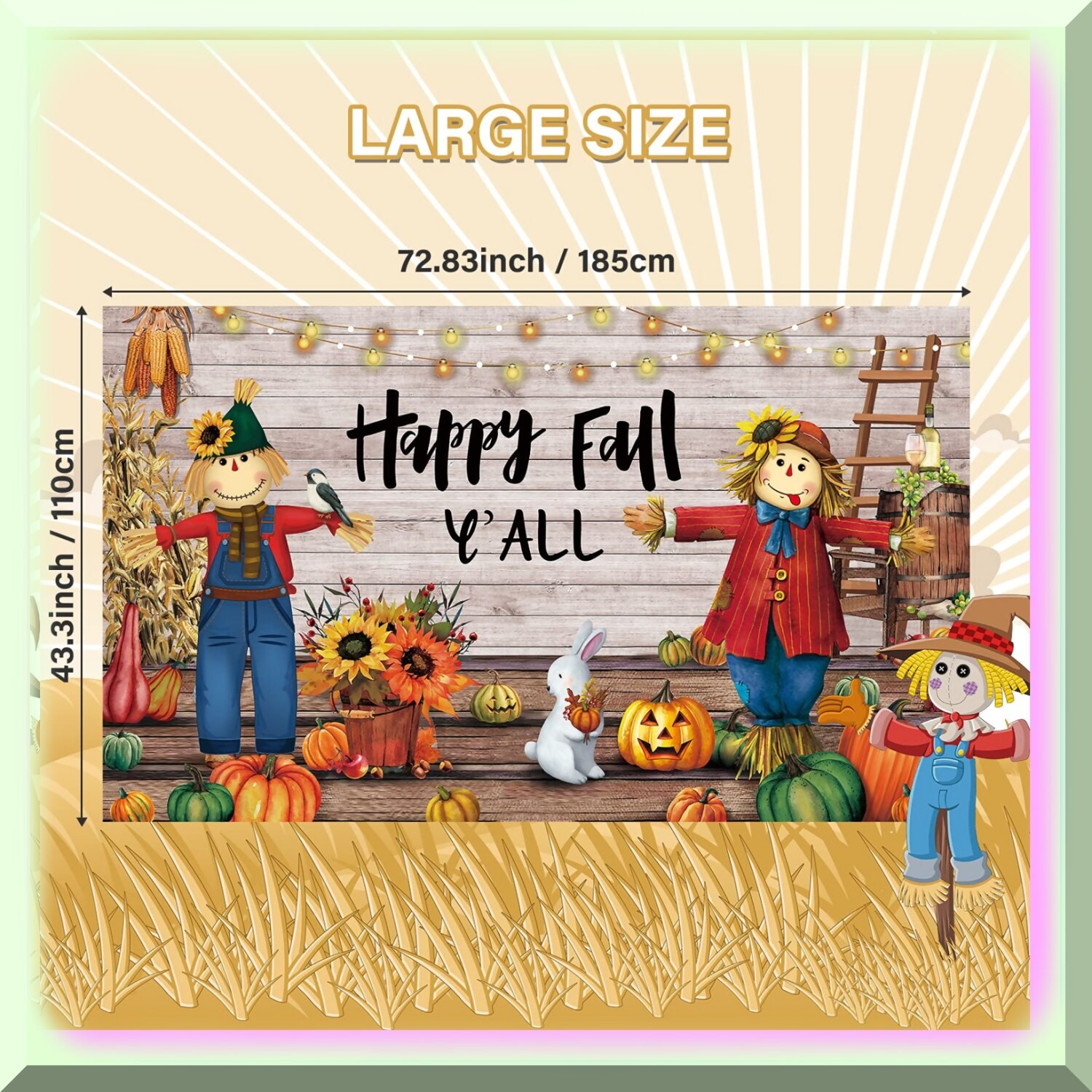 Fall Harvest Outdoor Banner for Parties