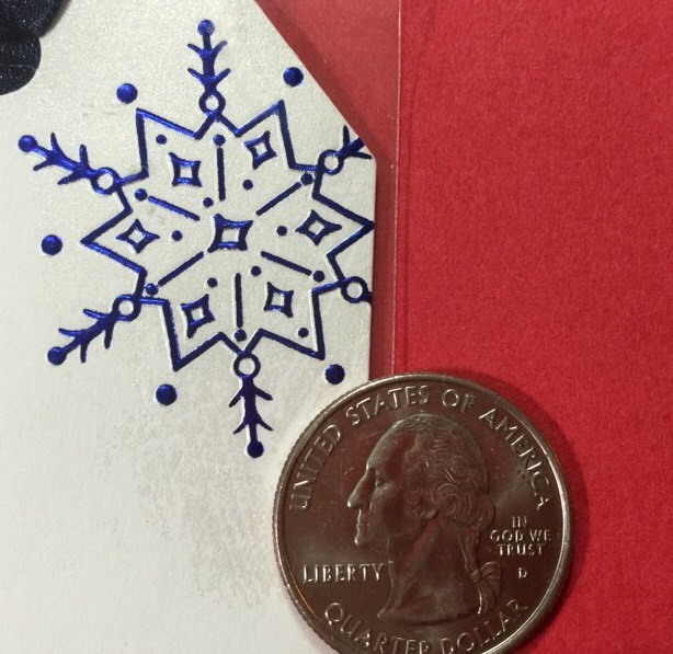 SNOWFLAKE Embossed Tags(2pc) Creative Imaginations•Christmas•Snow •Winter•Gifts•