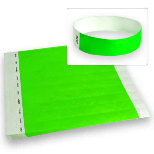 100, 500, 1000 Count – 3/4″ Paper Armbands-Choose Your Color – Clubs, ID Bands