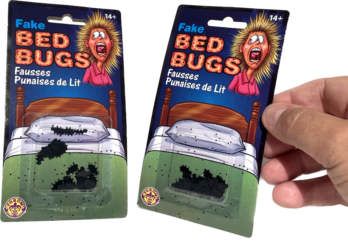 2 Packs FAKE BLACK BED BUGS Tiny Mini Tick Prank Joke Gag Gift House Bedding
