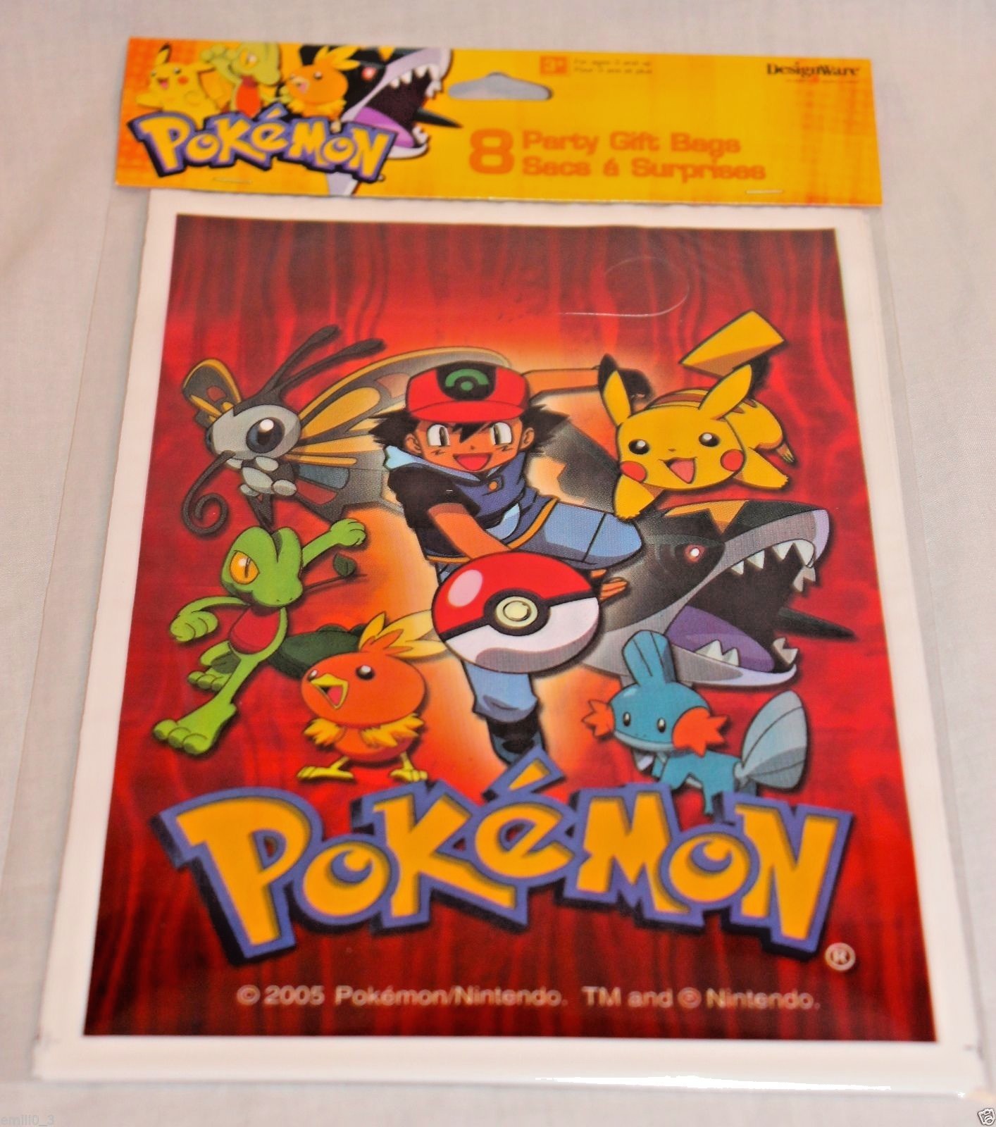 NEW POKEMON LOOT BAGS RED PARTY SUPPLIES