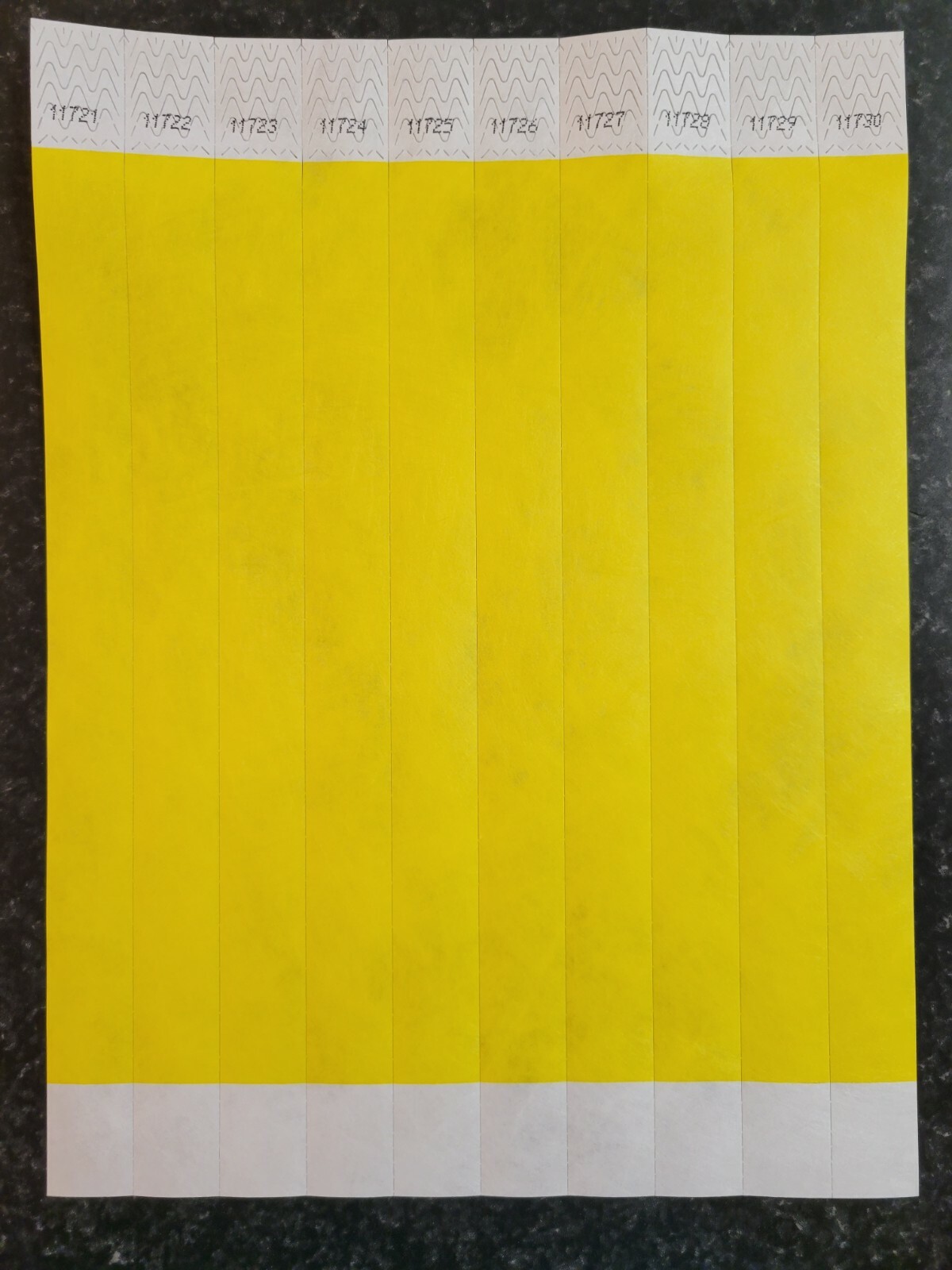 100 3/4″ YELLOW TYVEK WRISTBANDS, WRISTBANDS FOR EVENTS, PAPER WRISTBANDS