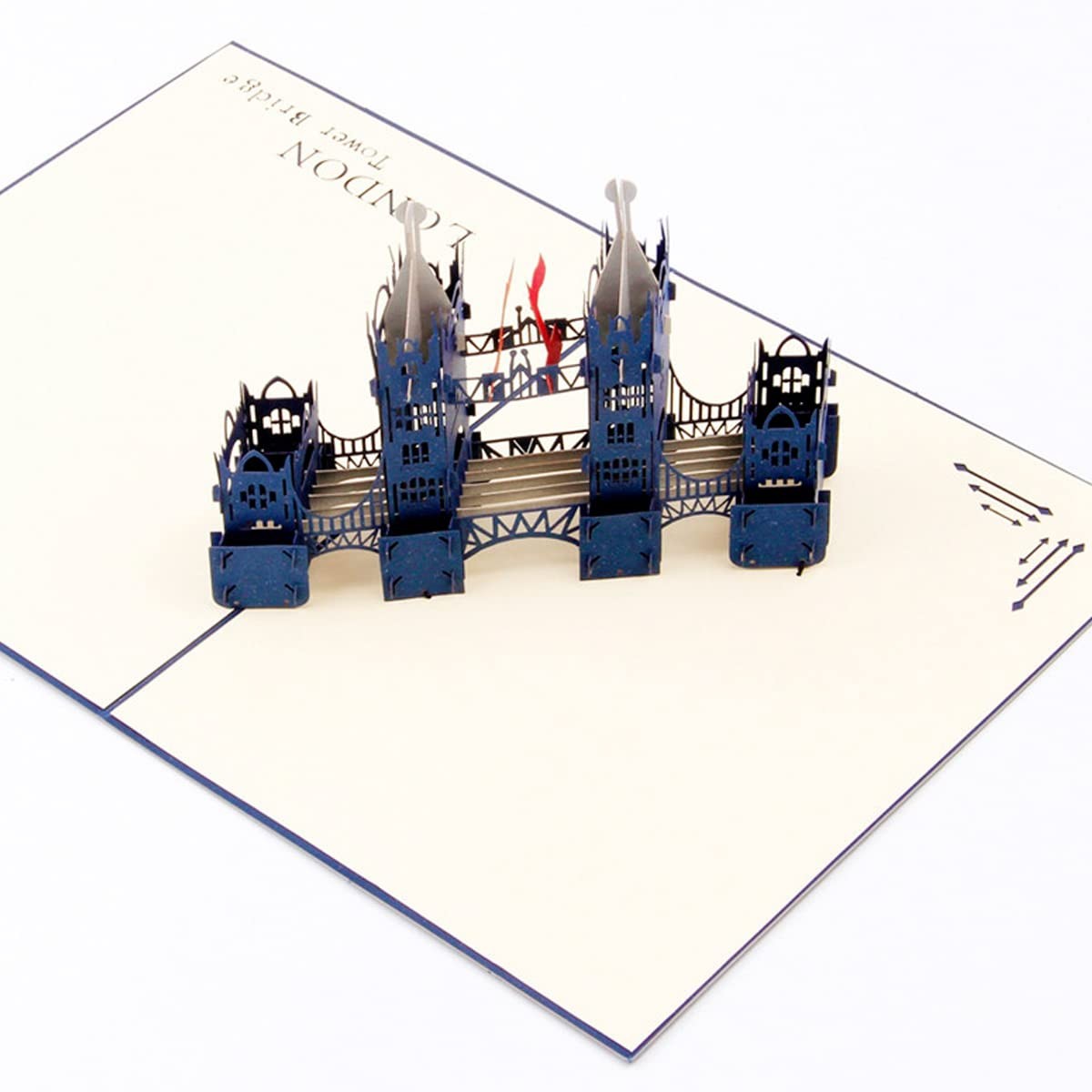 ENJOYPRO London Tower Bridge Pop Up Card, Birthday Pack of 1, 3D