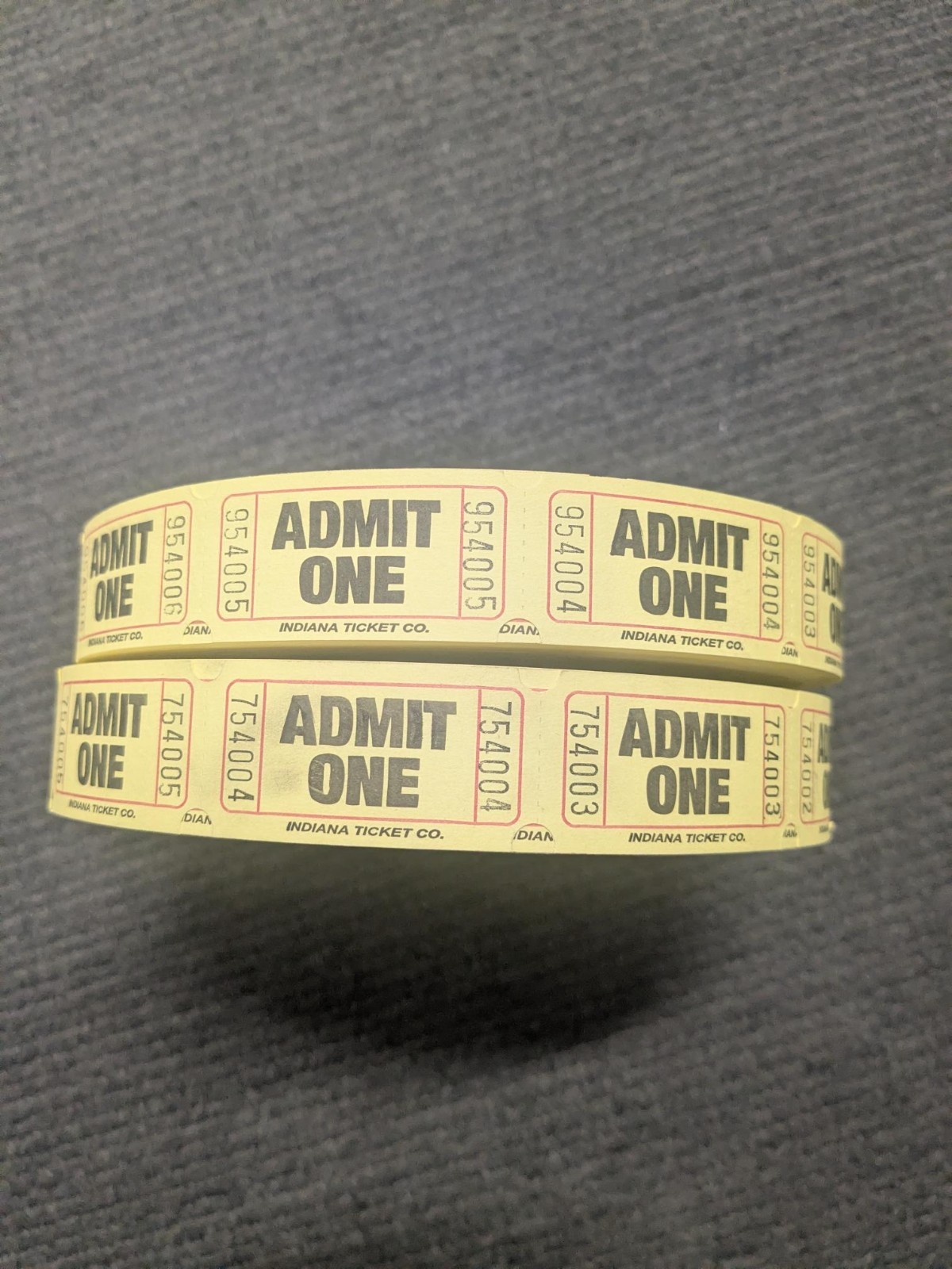Indiana Ticket Company Raffle Tickets 2 Rolls – 4000 total