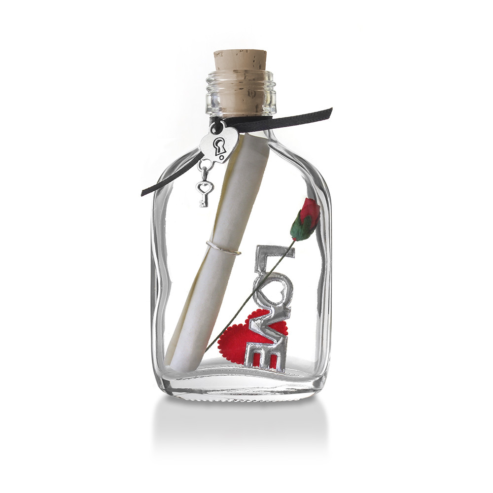 Personalised Message is a Bottle Gift | Romantic Gift for Him, for Her