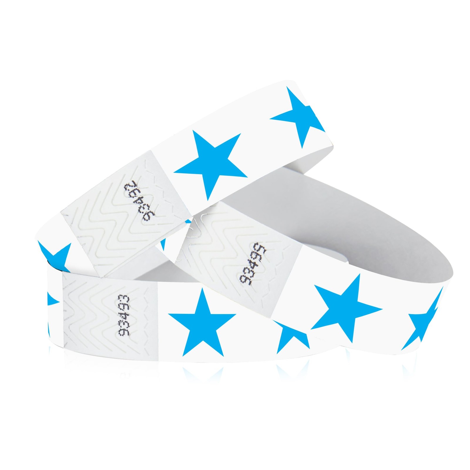 500 WristCo Blue Stars Tyvek Wristbands for Events – 500,