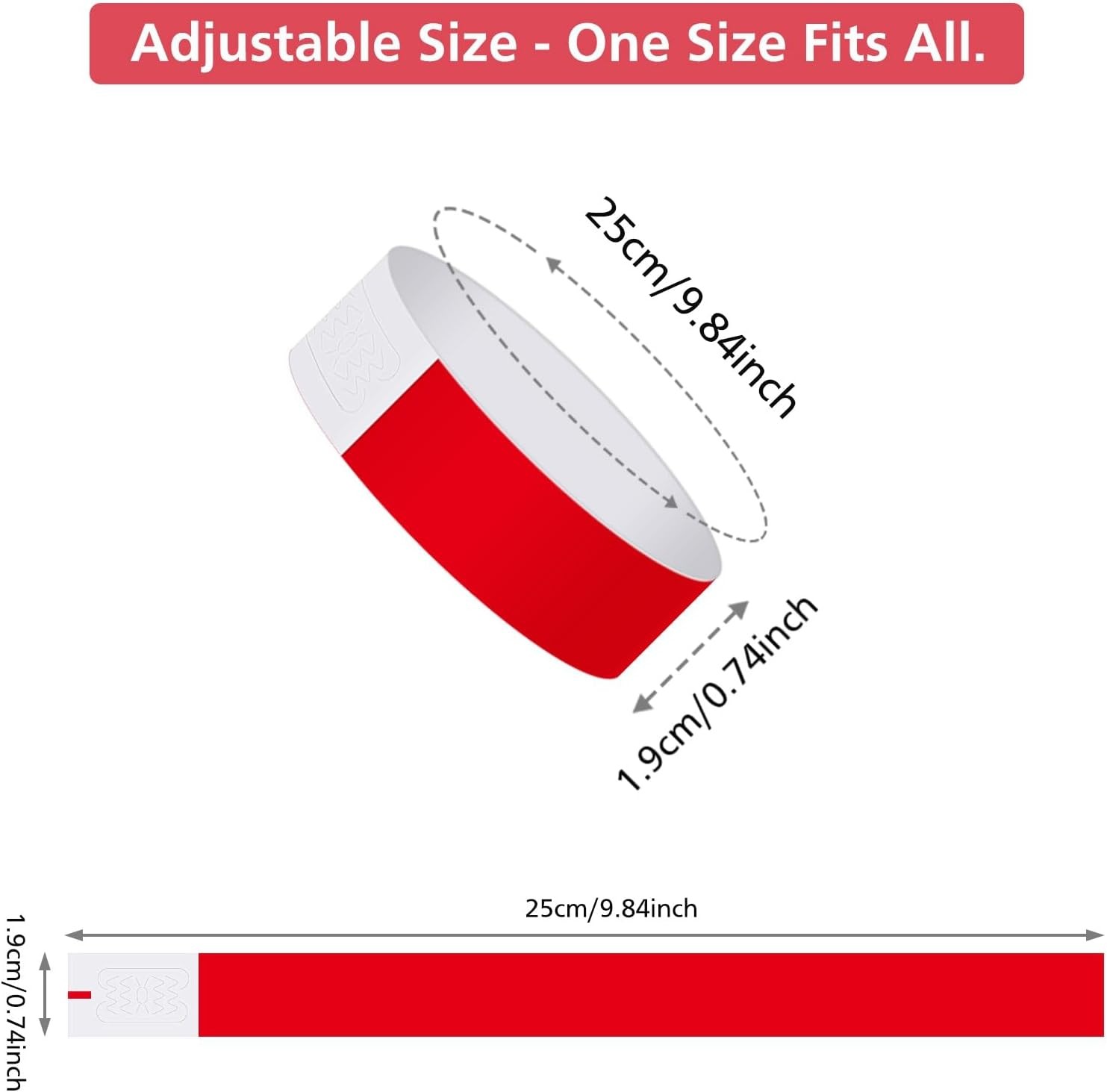 600 Pcs Paper Wristbands Identification Armbands for Concert Events Entrance