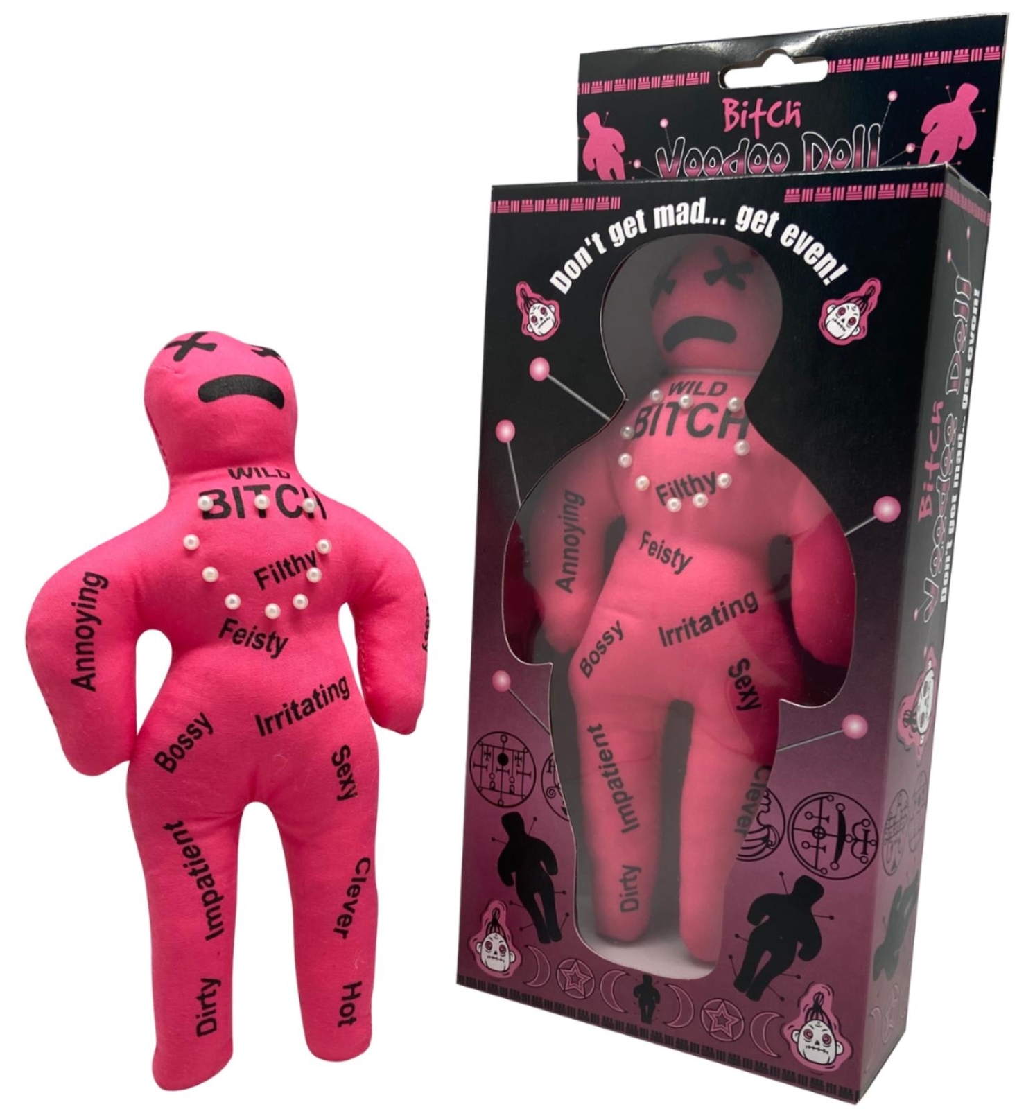 WILD SEXY B%#CH Voodoo Doll with Pins ~ Funny Adult Toy Gag Joke Office Gift 😈