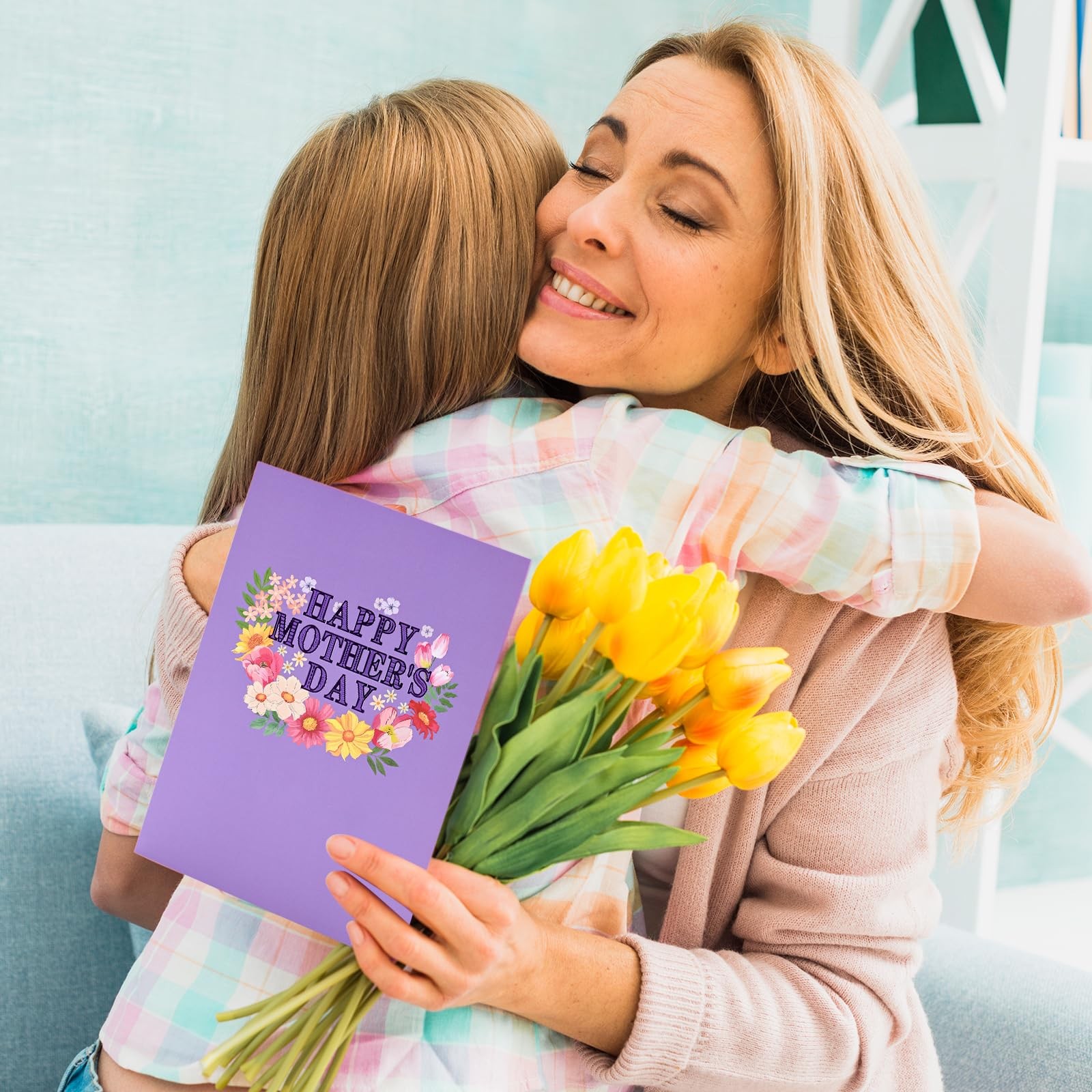 Yeomant 3D Mothers Day Card, Happy Mother’s Pop Up 8”x6”, Colorful