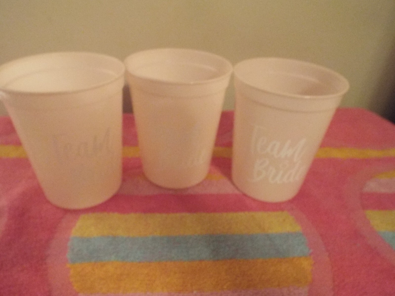Team Bride Cups set of 3