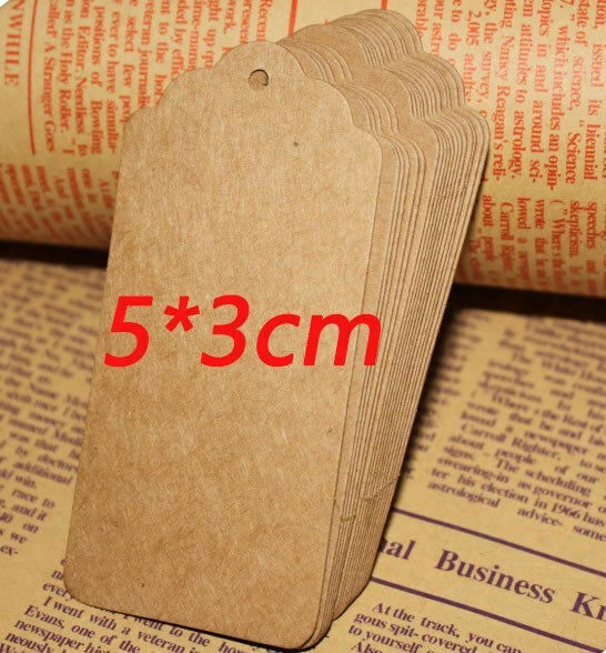 100pcs Paper Tags + Wedding Kraft Label Luggage Brown Gift Strings Scallop Blank