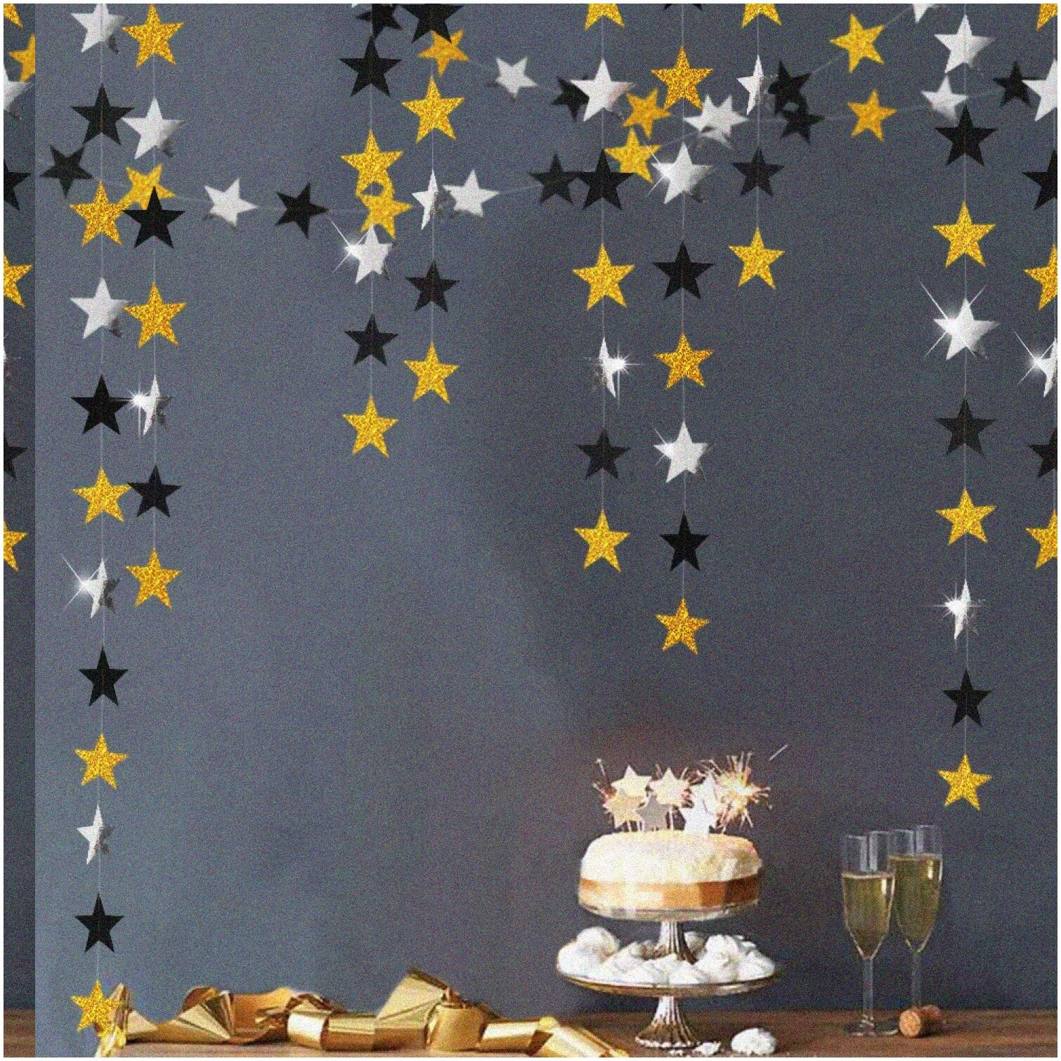 Night Sky Celebration Kit with Gold Stars and Streamers