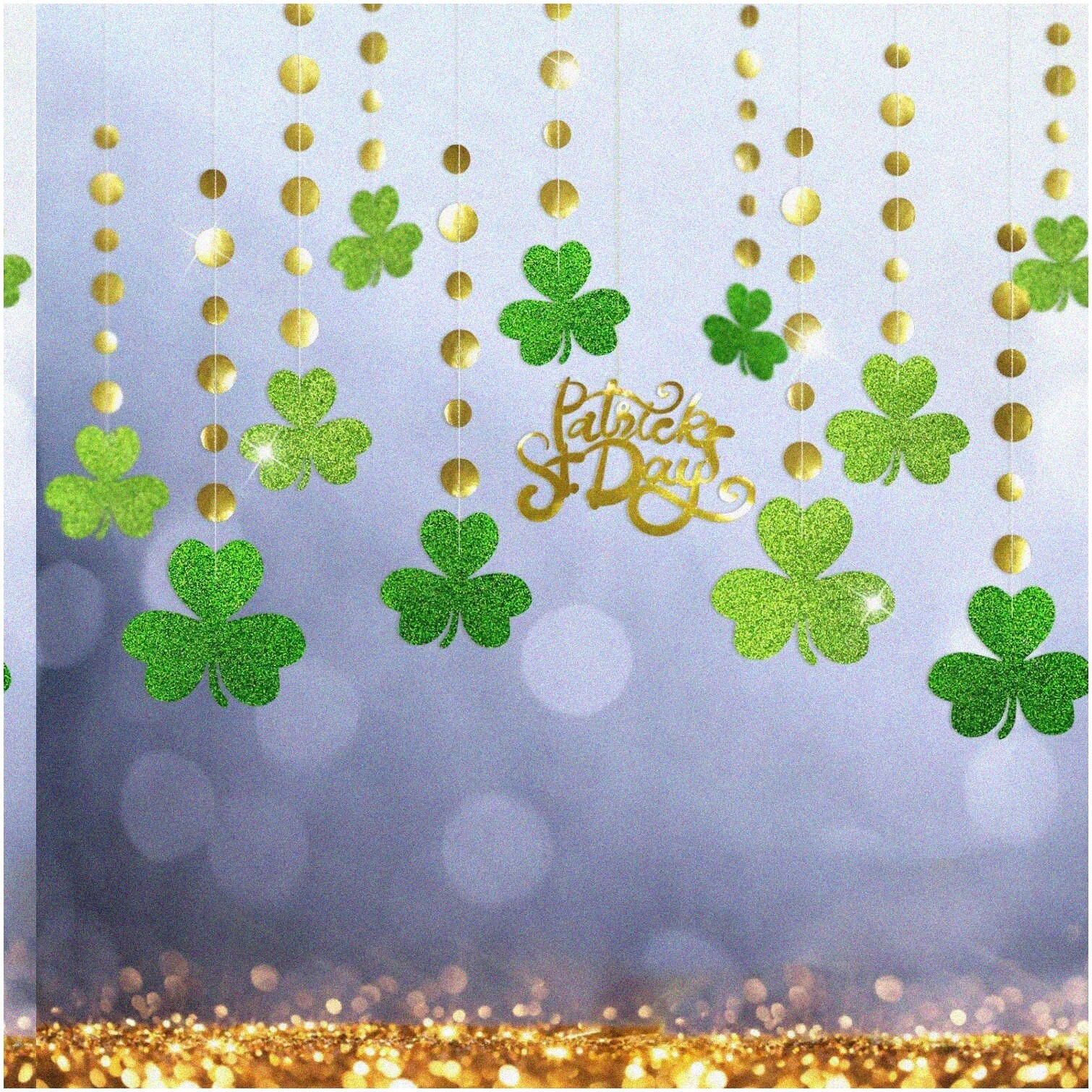 St Patrick’s Day Decorations with Clovers and Streamers