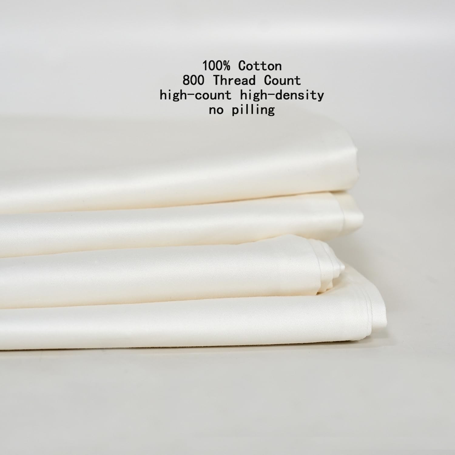 800 Thread Count Pillow Cases 100% Cotton，Standard 20×26 Inch Set of