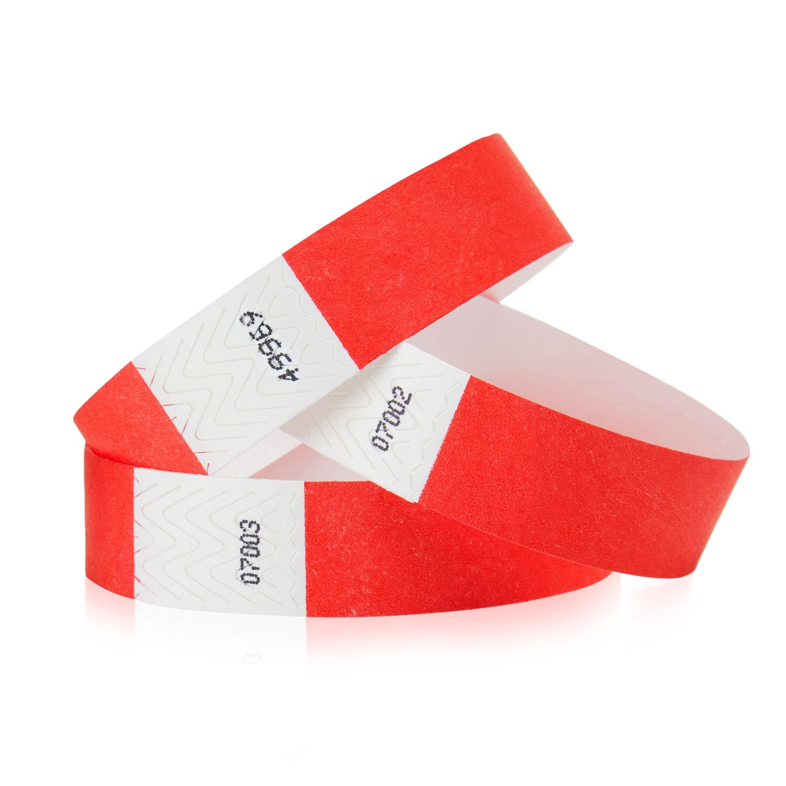 300 Neon Red Wristbands, Non Reusable Party Passes, Medical Safety ID