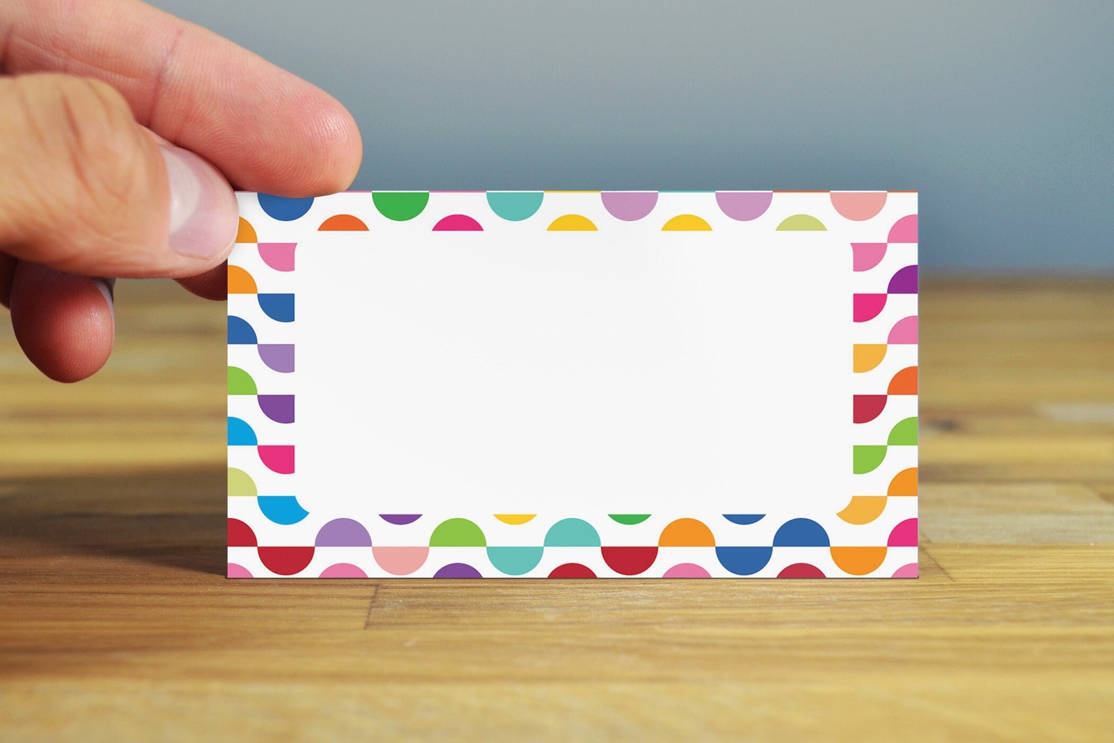 Colorful Half Circled Design Happy Birthday Place Cards – 25 Place – B77550