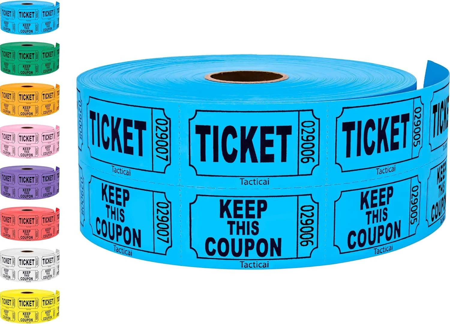 Double Roll of 1000 Consecutively Numbered Raffle Tickets – Perfect for Events