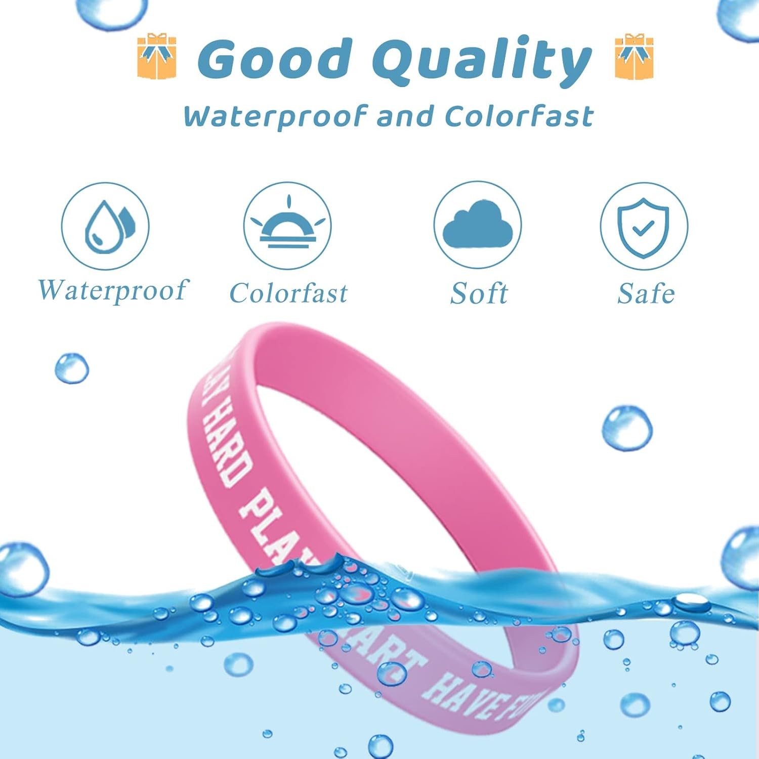 12 Pcs Inspirational Rubber Bracelet Motivational Quote Silicone Colorful