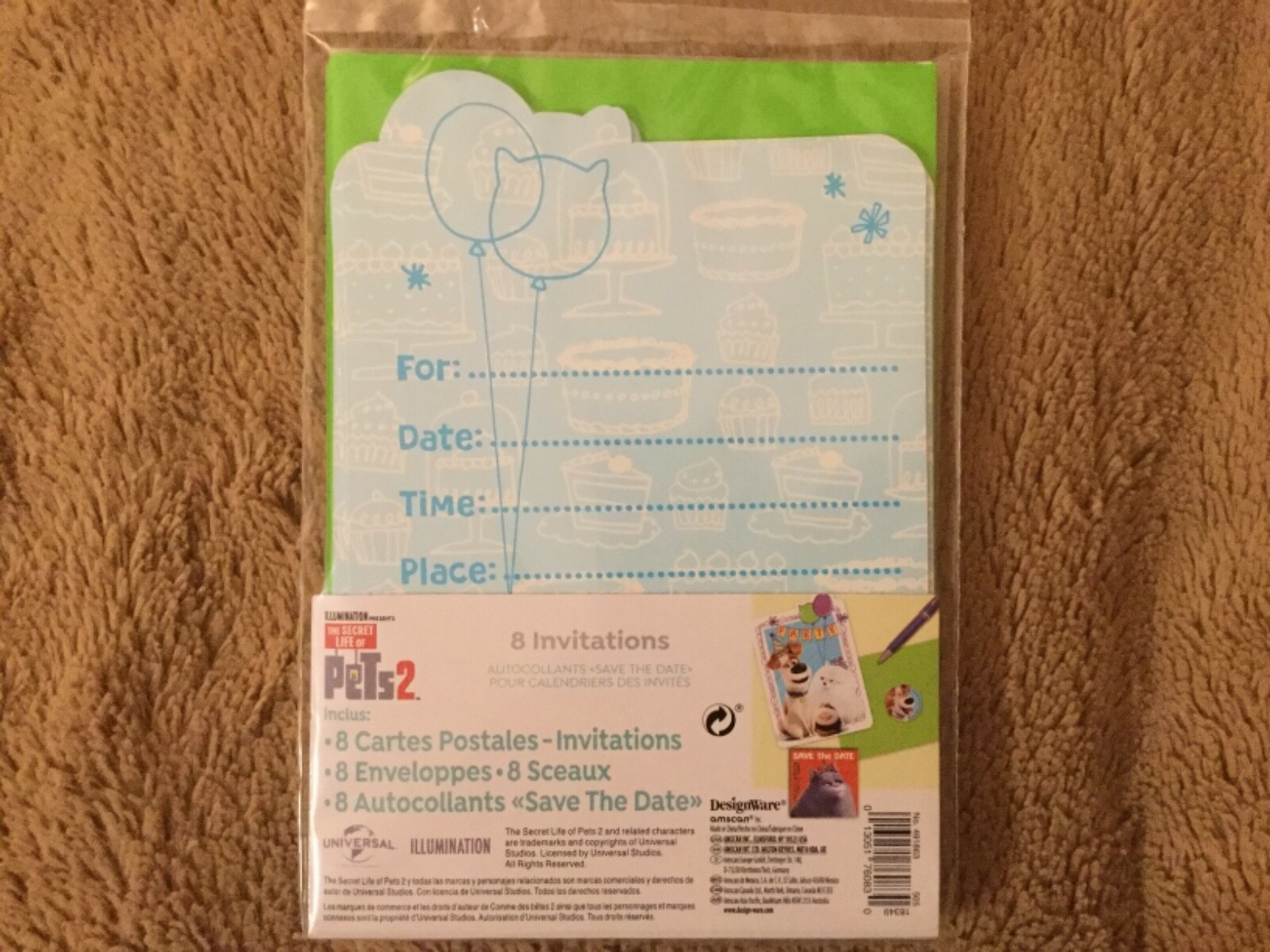 Secret life of pets 2 birthday party supplies lot 16 loot bags 16 invitations